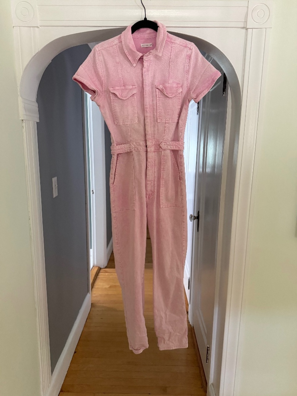 Good American Pink denim Jumpsuit